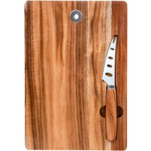 Wood Cheese Knife with Acacia Charcuterie Board Platter, 9.6" X 6.7" Trays of Natural Acacia Wood Log Cheese Board