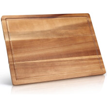17" Best Acacia Wood Cutting Board for Kitchen Large Charcuterie Board Wooden Chopping Boards Butcher Block Fruit Charcuterie Cheese Boards Meat Servi