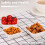 Square 3oz Set of 6PCS White Ceramic Dip Mini Bowls Sauce Plate, Condiment Container for Ketchup, Soy Sauce, Fruit Small Bowl Plate and Party Dinner 6