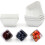 Square 3oz Set of 6PCS White Ceramic Dip Mini Bowls Sauce Plate, Condiment Container for Ketchup, Soy Sauce, Fruit Small Bowl Plate and Party Dinner 1