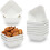 Square 3oz Set of 12PCS White Ceramic Dip Mini Bowls Sauce Plate, Condiment Container for Ketchup, Soy Sauce, Fruit Small Bowl Plate and Party Dinner 1