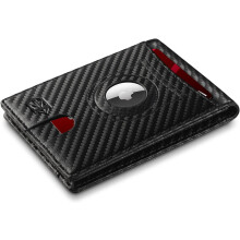 Airtag-Wallet-Mens-Slim-RFID Blocking Wallet Leather with Money Clip Air Tag Wallet Card Holder Bifold Gifts for Men