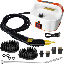 2500W Handheld Steam Cleaner,High Temperature Steamer for Cleaning,Steam Cleaning for mattress, Car Detailing Couch Upholstery Bathroom (Orange-New Ve