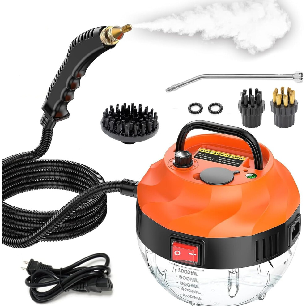 2500W Steam Cleaner, High Pressure Steamer for Cleaning, Portable Handheld Steam Cleaner for Home Use, Steamer for Car Detailing with 3 Brush Heads, S