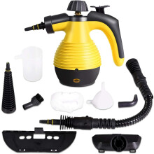 Handheld Pressurized Steam Cleaner, Multi-Purpose Steamer, Steam Iron, 1050W, W/Attachments (Yellow)