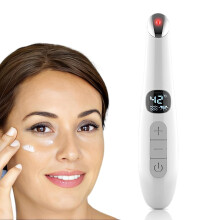 Eye Lift Wand, 3 in 1 Vibrating Red Light 98F to 113F LCD Display Eye Massager for Dry Eyes, Dark Circles and Puffiness, Electrical Face, Neck Sculp
