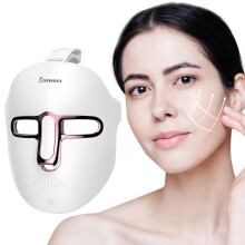 Blue Red Light Therapy Mask for Face,Led Face Mask Light Therapy At Home, 7 Colors LED Face Mask Light Therapy