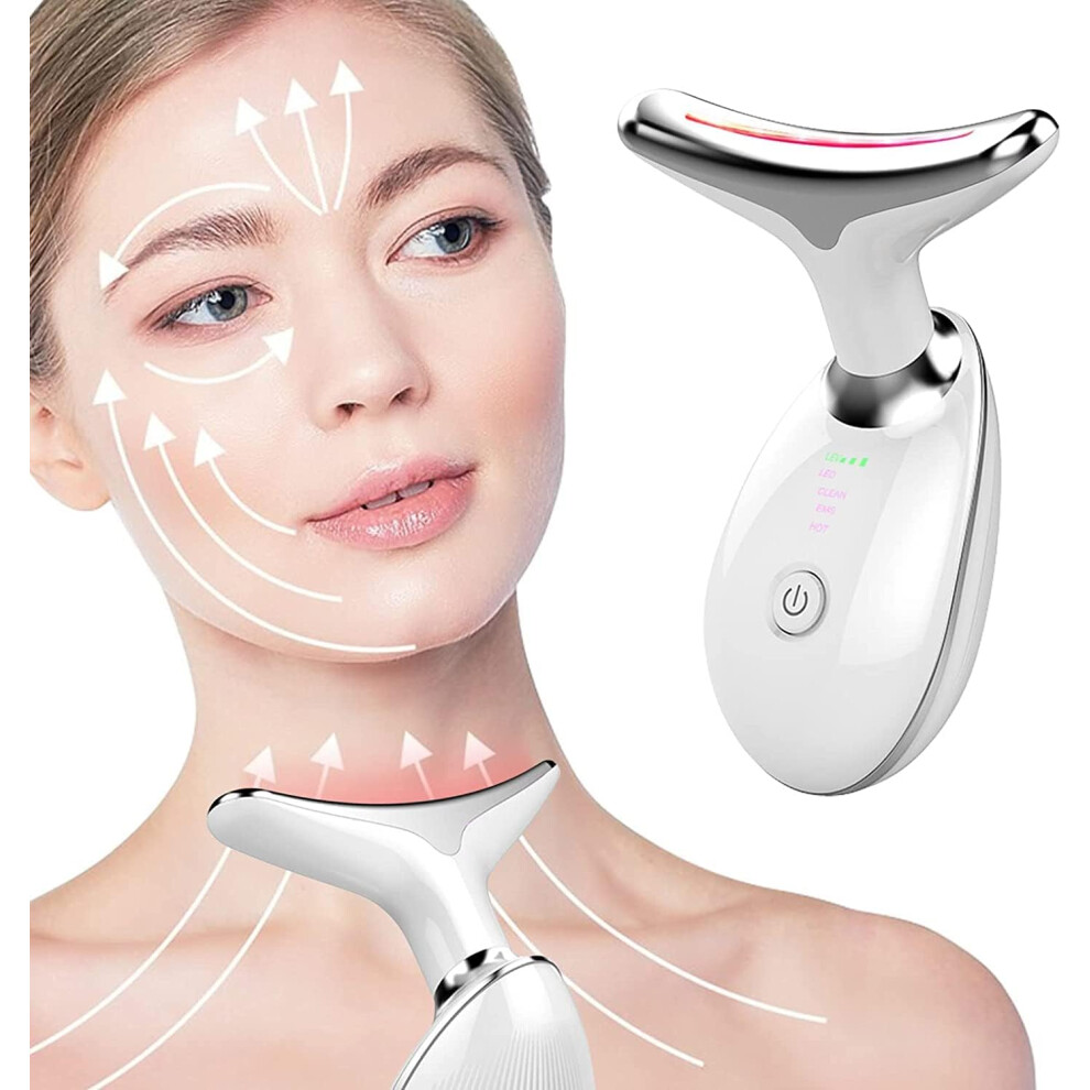 Nuonove Firming Wrinkle Removal Tool For Face & Neck (L) - 3-Mode Vibration Massager For Double Chin Reduction, Skin Tightening & Anti-Aging
