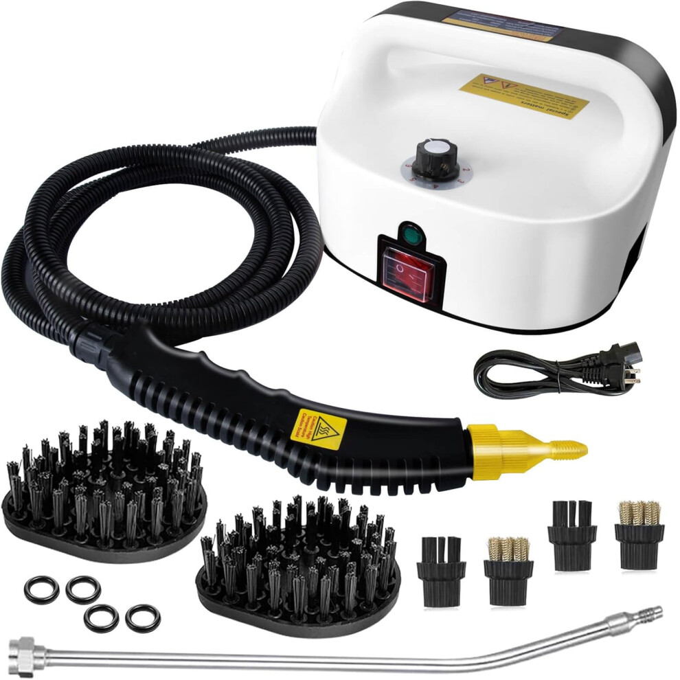 2500W Handheld Steam Cleaner,High Temperature Steamer for Cleaning,Steam Cleaning for mattress, Car Detailing Couch Upholstery Bathroom (Black-New Ver