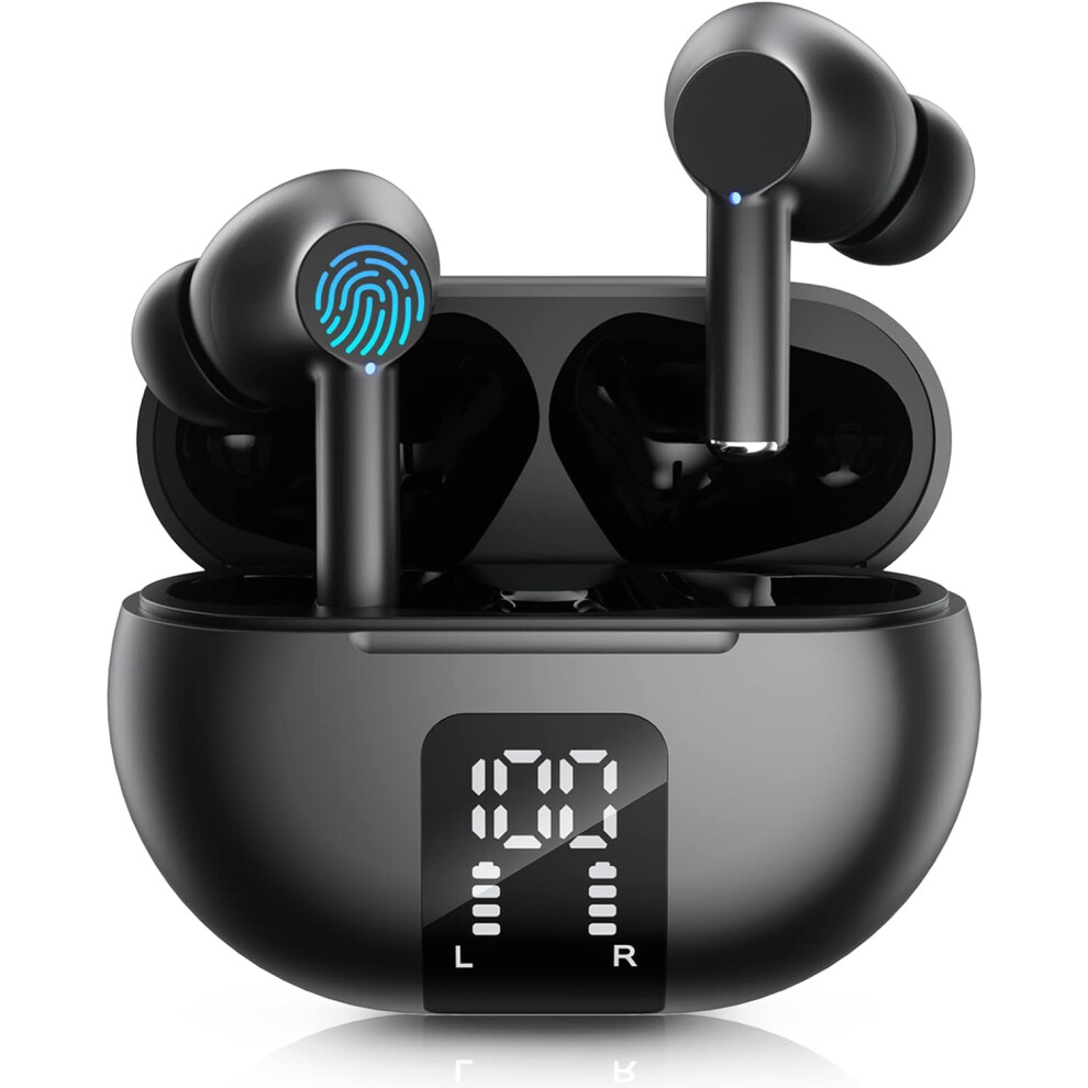 Wireless Ear Buds, Earbuds Bluetooth 5.3 Headphones 40H Playtime Led Display, Hifi Stereo Sound Waterproof In-Ear Earphones With Microphone For Iphone 6223682524372