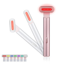 Red-Light-Therapy-for-Face, 7 in 1 LED Light Therapy Eye Equipment for Skin Care at Home Red Light Therapy Face Massager Eye Massager Skincare Tool?Ro
