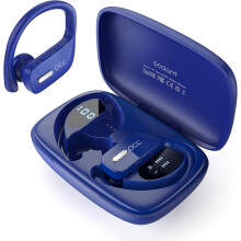 Wireless Earbuds Bluetooth Headphones 48H Play Back Earphones in Ear Waterproof with Microphone LED Display for Sports Running Workout Blue
