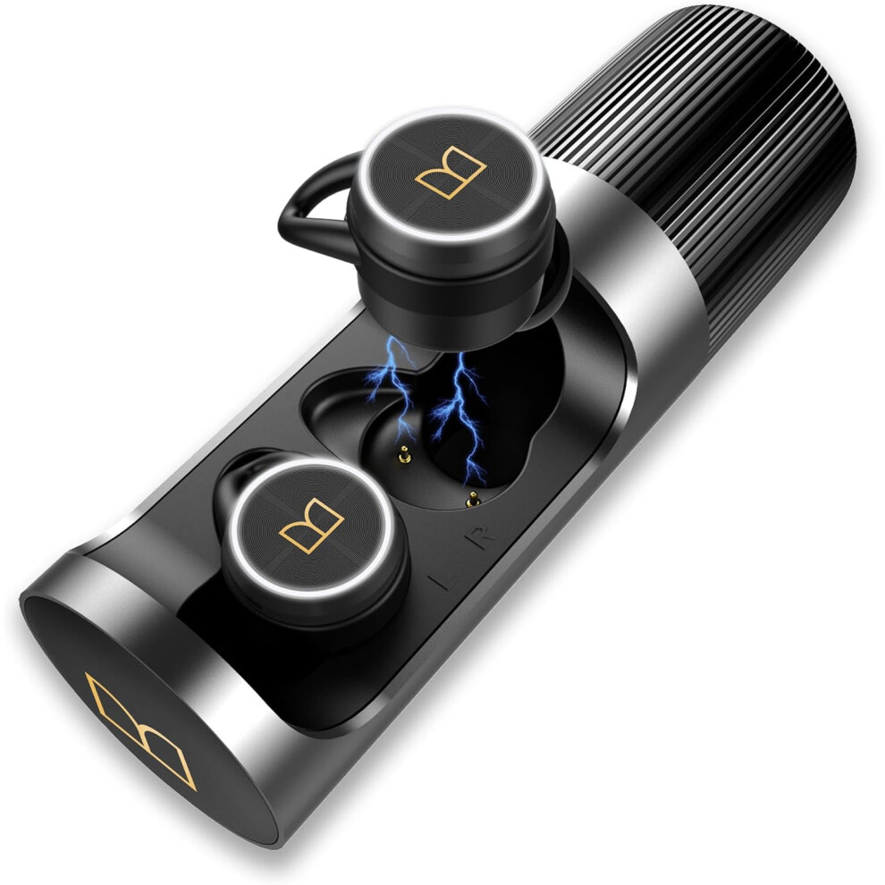 Nuonove Clarity 101 Airlinks Wireless Earbuds, Bluetooth 5.0 In-Ear Headphones With Charging Case, Stereo Earphones Deep Bass Sound, Ipx5 Waterproof, Built-In