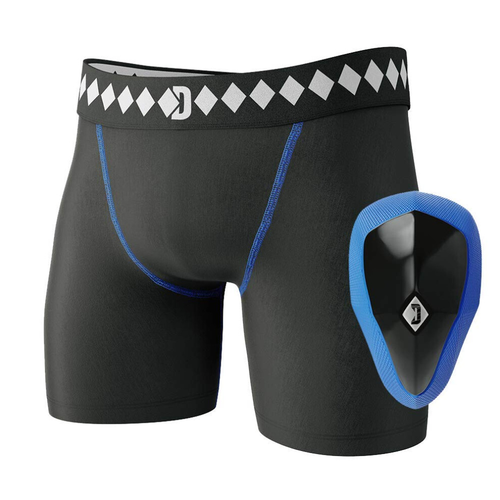 Diamond MMA Compression Shorts Jock Strap Athletic Cup Groin Protector System Large Athletic Supporters for Men with Cup for High Impact Sports on OnBuy