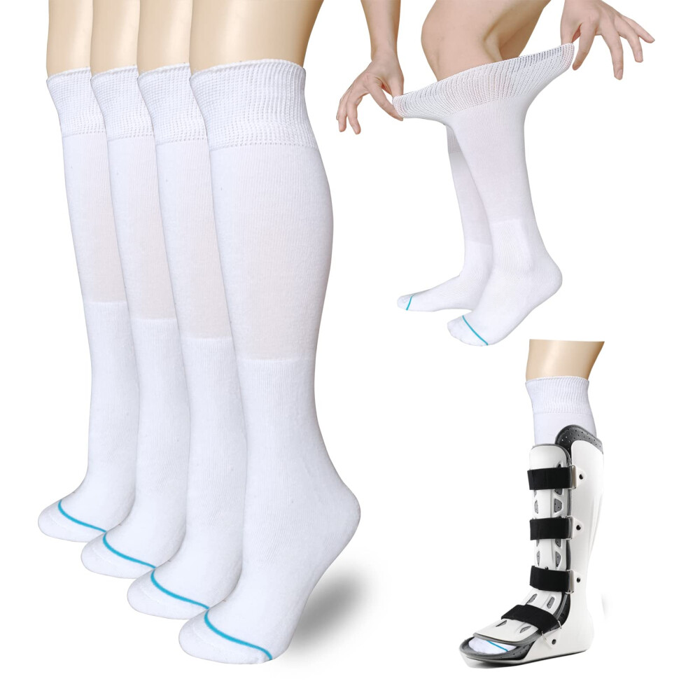 Veigike Socks Liner For Orthopedic Walking Boots Walker Brace Shoe,Medical Tube Socks Under Air Cam Walkers And Fracture Boot Cast Surgical Leg Cover