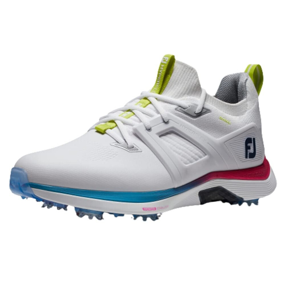 FootJoy Men's Hyperflex Carbon Golf Shoe, White/Blue/Pink, 14