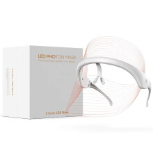 LED Face Mask Light Therapy Facial Photon Beauty Device with USB Cable 3 Colors LED Skin Care Treatment Mask for Facial Rejuvenation, Anti-Aging