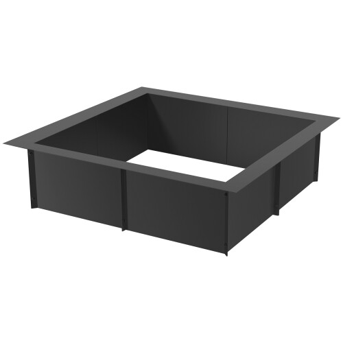 VEVOR VEVOR Fire Pit Ring Square 36x36 in Outer Steel Liner DIY Campfire Ring Firepit