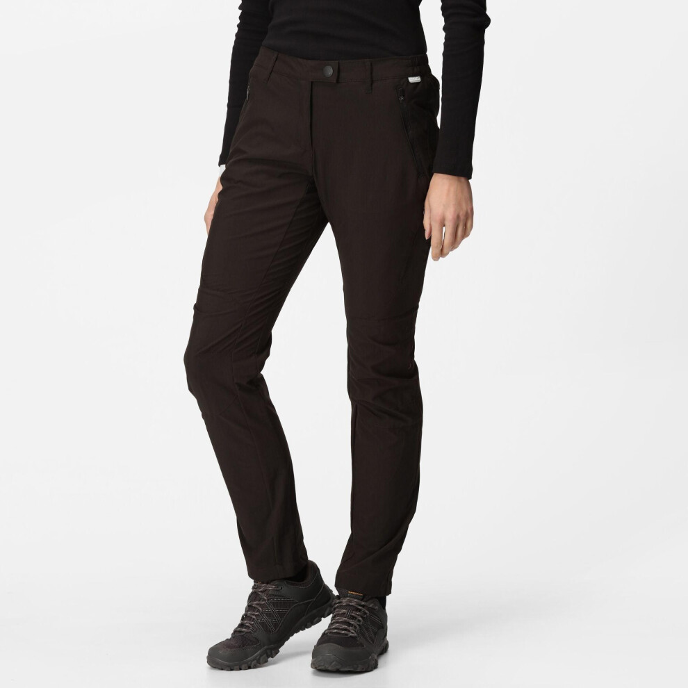 (Long, 20) Regatta Women's Highton Stretch Walking Trousers - Black