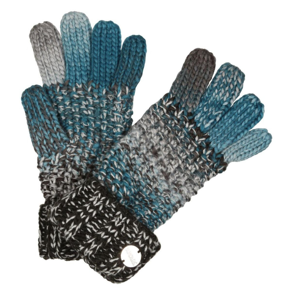 (L-XL) Regatta Frosty Knitted Gloves - Black