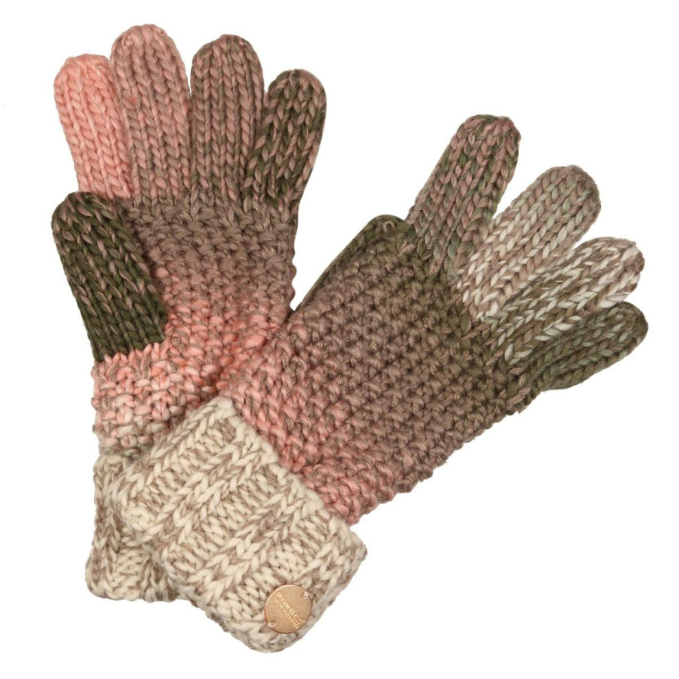 (S-M) Regatta Frosty Knitted Gloves - Light Vanilla