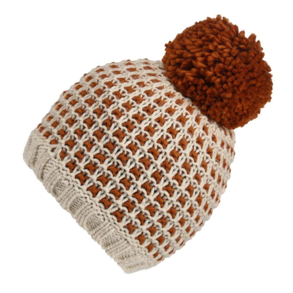 (One Size) Regatta Women's Dalary Bobble Hat - Light Vanilla/Copper Almond