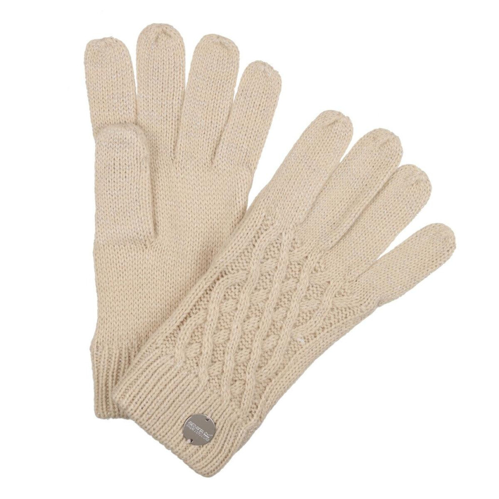 (L-XL) Regatta Multimix III Knit Gloves - Vanilla