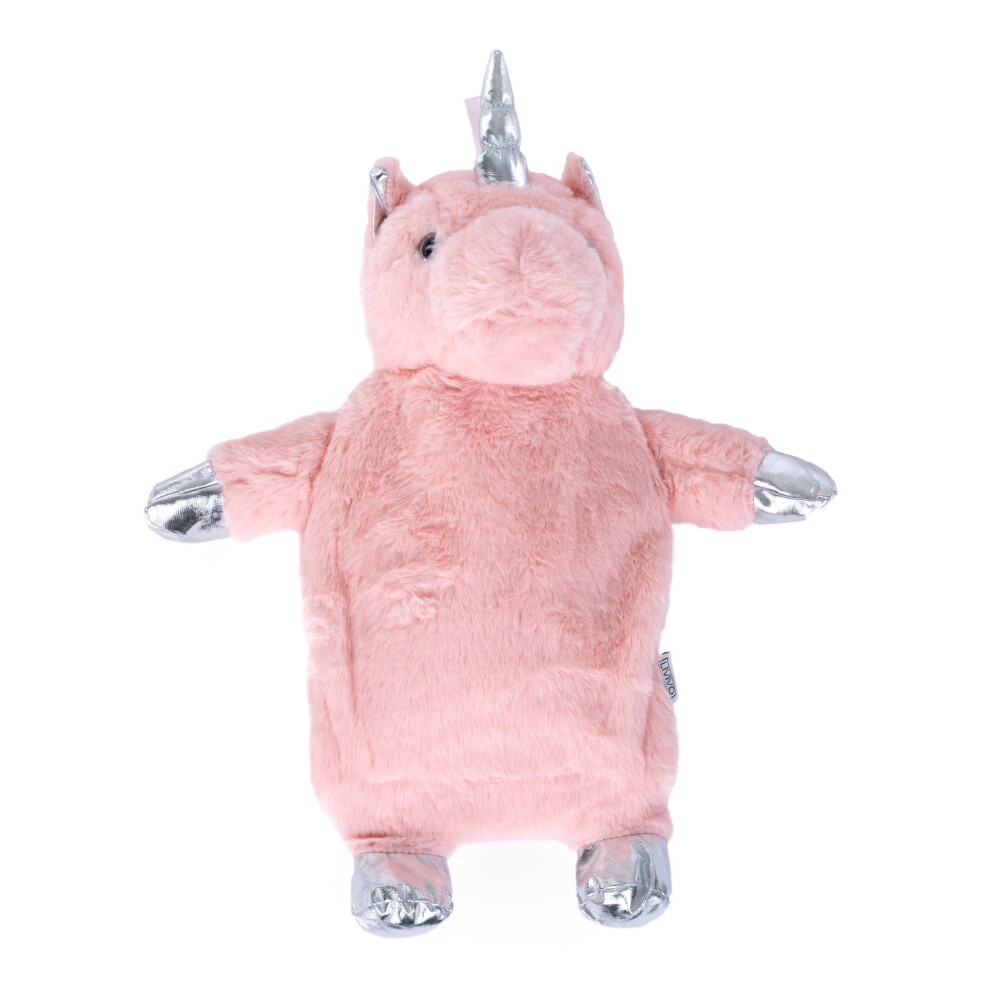 Fluffy 1L Hot Water Bottle with Faux Fur Cover - Unicorn