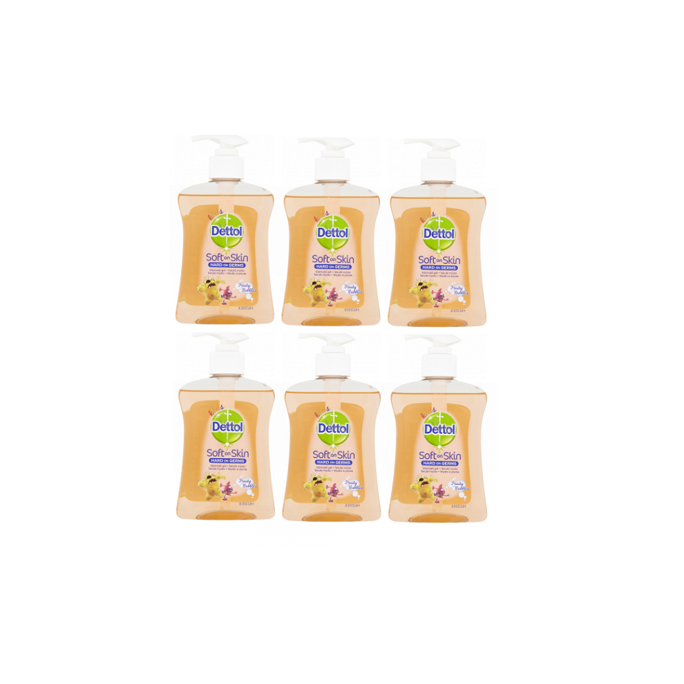 Dettol Antibacterial Liquid Handwash Grapefruit Kids Soap 6 x 250ml Expiry Feb 2024