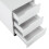 Homcom MDF Mobile File Cabinet w/ 3 Drawers Locking Wheels Metal Rails White 8
