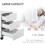 Homcom MDF Mobile File Cabinet w/ 3 Drawers Locking Wheels Metal Rails White 3