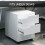 Homcom MDF Mobile File Cabinet w/ 3 Drawers Locking Wheels Metal Rails White 4