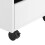 Homcom MDF Mobile File Cabinet w/ 3 Drawers Locking Wheels Metal Rails White 7
