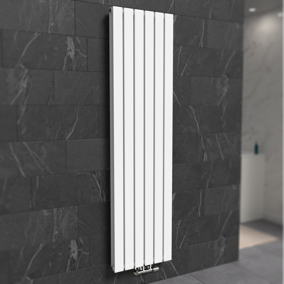 Nes Home 1800 X 410 mm Vertical Flat Panel White Designer Radiator