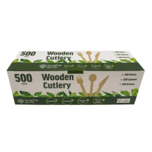 Love The Earth Wooden Cutlery Variety, 500 Pack