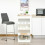 Homcom HOMCOM Bar Table Coffee Table Kitchen Dining Table with 4-Tier Shelf Natural 6