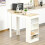 Homcom HOMCOM Bar Table Coffee Table Kitchen Dining Table with 4-Tier Shelf Natural 5