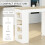 Homcom HOMCOM Bar Table Coffee Table Kitchen Dining Table with 4-Tier Shelf Natural 3