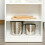 Homcom HOMCOM Bar Table Coffee Table Kitchen Dining Table with 4-Tier Shelf Natural 8