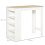 Homcom HOMCOM Bar Table Coffee Table Kitchen Dining Table with 4-Tier Shelf Natural 2