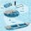 Outsunny Outsunny Inflatable Kayak Two-Person Inflatable Boat w/ Air Pump, Blue 6