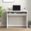 Homcom HOMCOM Computer Desk Writing Table Study Workstation Storage White Wood Grain 8