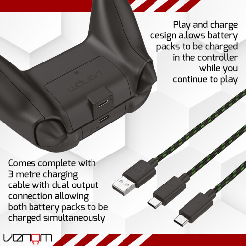 Venom Xbox Series X / S Rechargeable Battery Twin Pack - Black 2