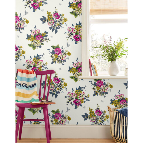 Joules Joules Floral Crème Wallpaper