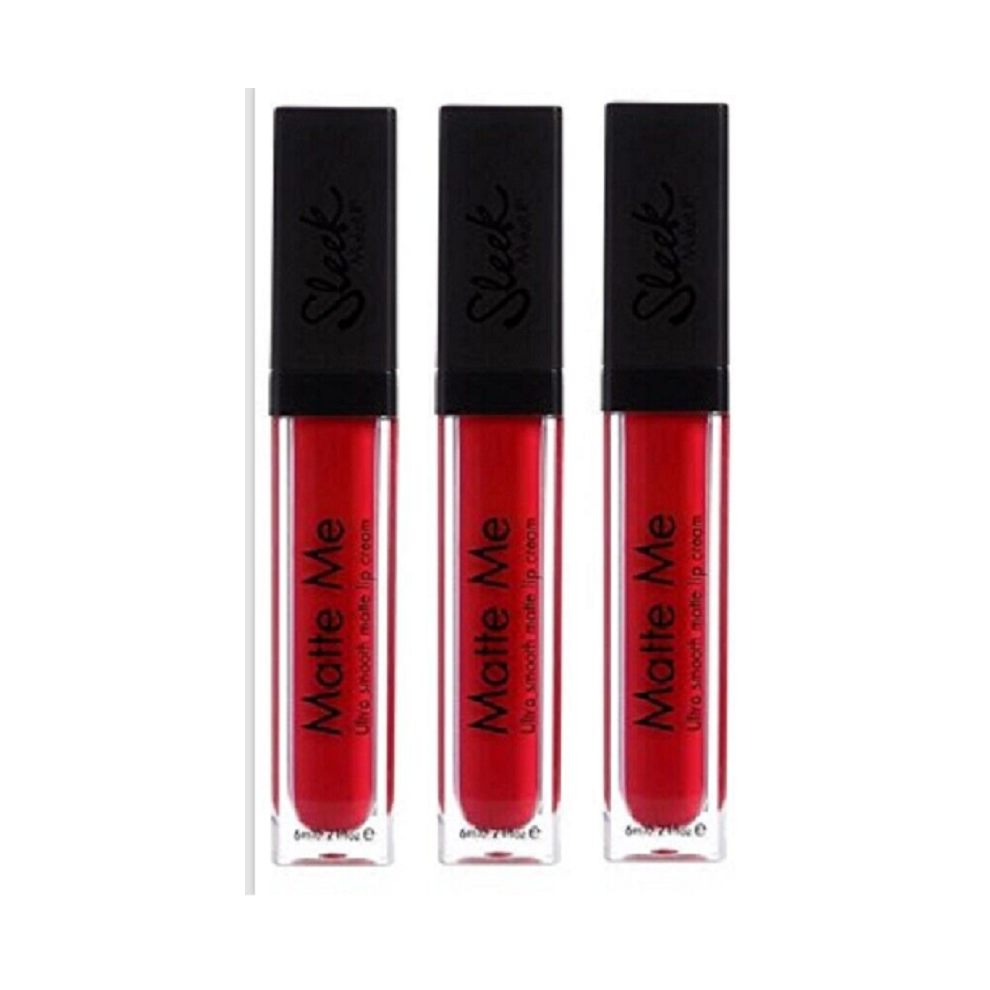 Sleek Make Up Matte Me Rioja Red Lipgloss Lip Stick Cream Ultra Smooth 3X 6Mls