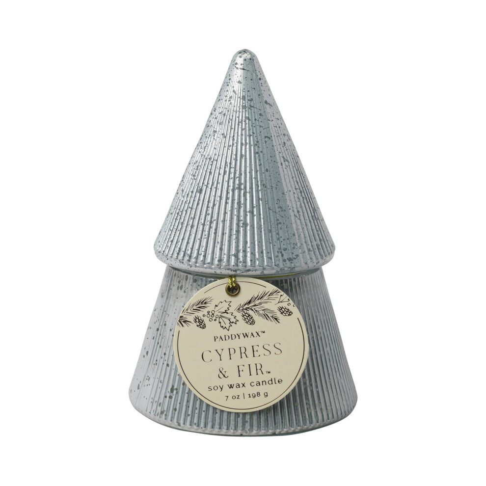 Paddywax Holiday Tree Stacking Candle White - Cypress & Fir-image-OPC-PF86Z96-NEW