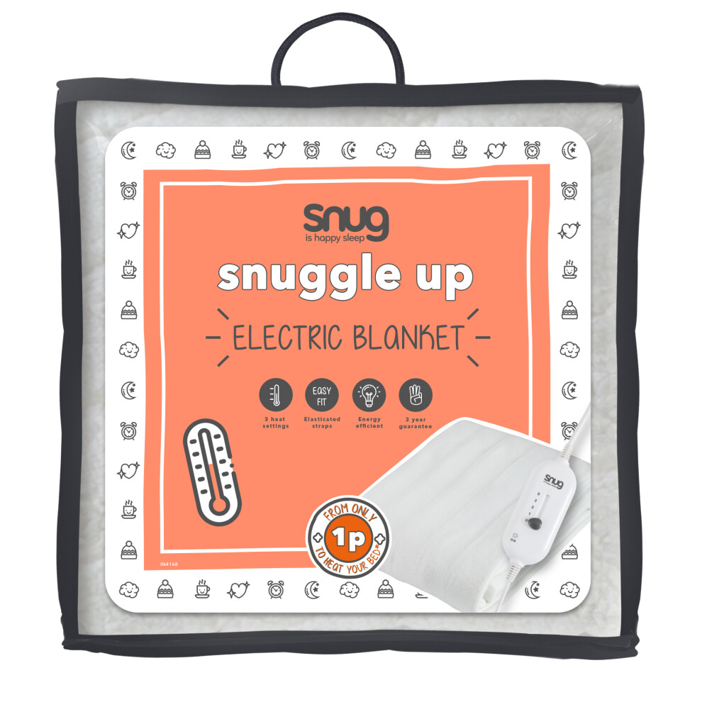 (Single) Snug Snuggle Up Electric Blanket Heated Underblanket