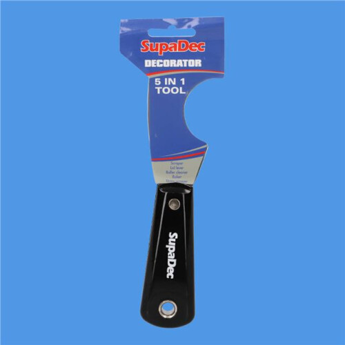SupaDec DIY Decorator Professional Black Plastic Handle 5 in1 Tool