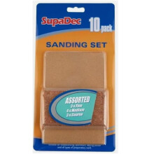 SupaDec DIY Decorating Sanding Block with 10 Sanding Sheets