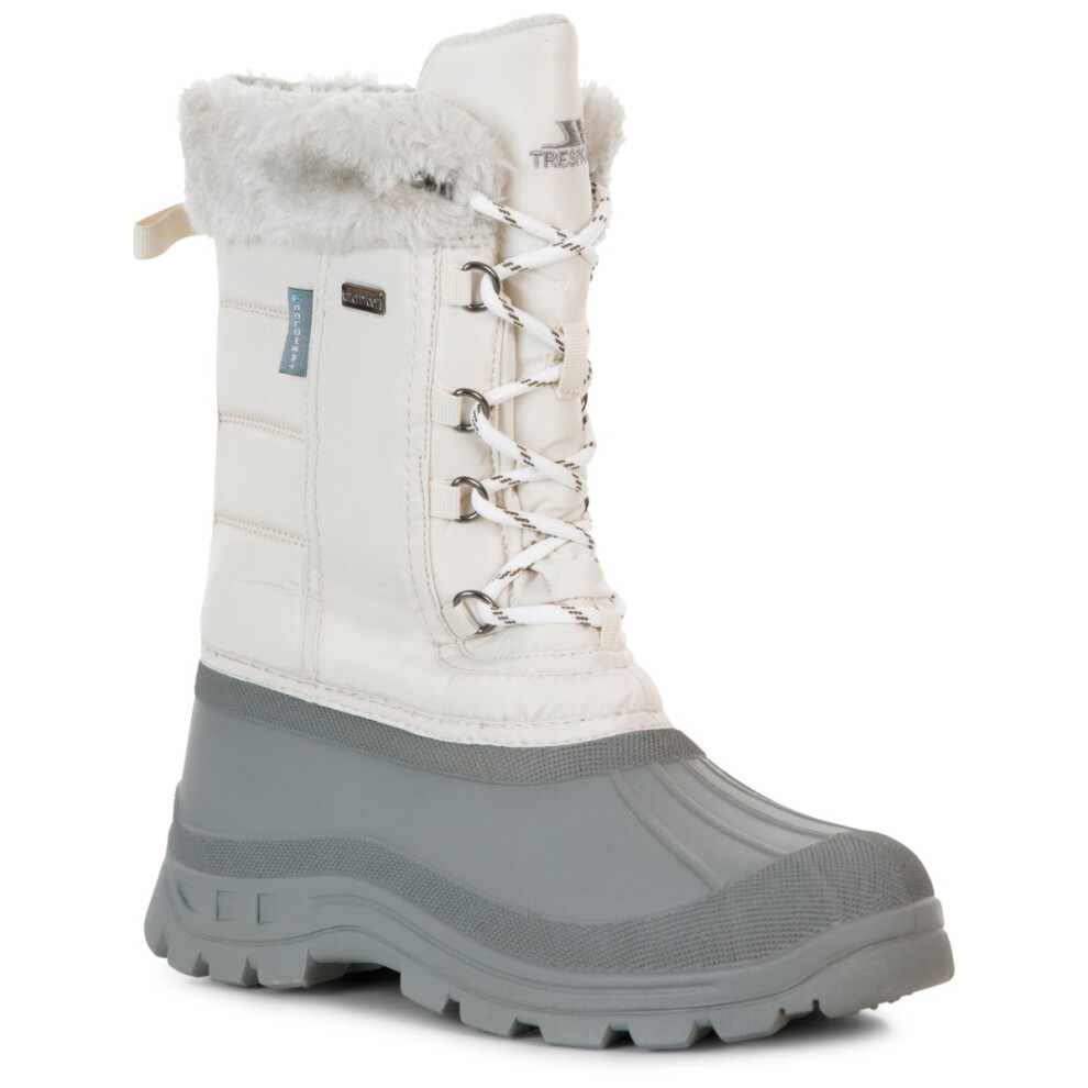 (8, Cream) Trespass Womens Snow Boots Waterproof Stavra II